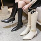 Kitten Heel Chained Tall Boots