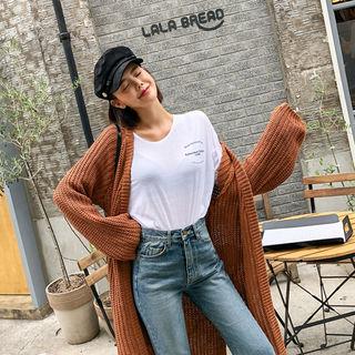 Letter Sheer Loose-fit T-shirt