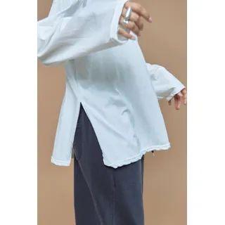 Plain Slit-side Boxy T-shirt