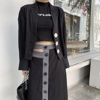 Lapel Light Jacket Black - One Size