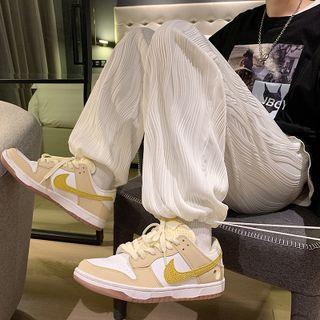 Drawstring-cuff Loose Fit Pants / Tapered Pants