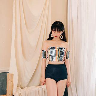 Swim Set: Striped Swim Top + Bottom