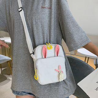 Rabbit Canvas Square Crossbody Bag