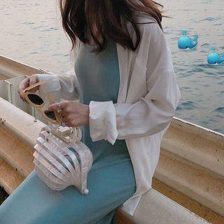 Sleeveless Knitted Loose-fit Midi Dress