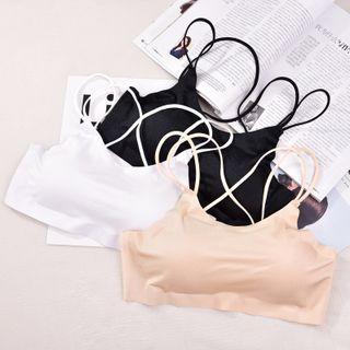 Cross-back Padded Cropped Camisole Top