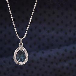 Rhinestone Pendant Long Necklace