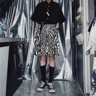 Zebra Print Loose-fit Shorts