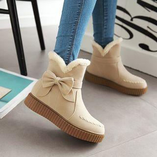 Bow Accent Snow Boots
