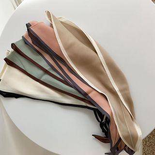 Contrast Trim Satin Scarf