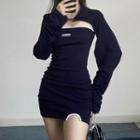 Set: Long-sleeve Shrug + Mini Tube Dress