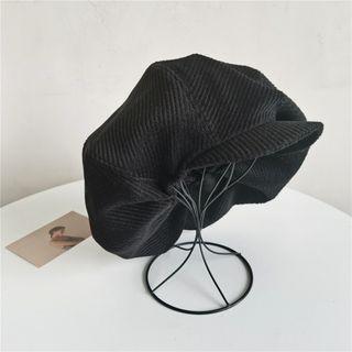 Corduroy Beret Black - One Size