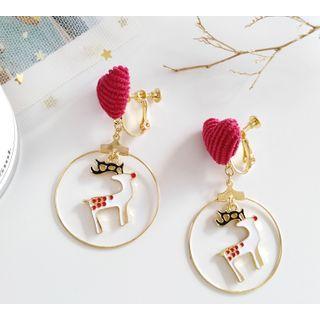 Christmas Deer Dangle Earring