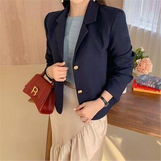Metal-button Short Blazer