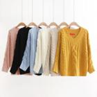V-neck Rib Knit Sweater