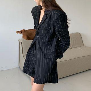 Striped Blazer / Dress Shorts