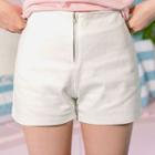 Flat-front Zip-front Shorts