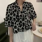 Short Sleeve Leopard Shirt