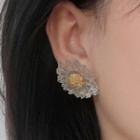 Resin Flower Earring 1 Pair - Silver Needle - Stud Earring - As Shown In Figure - One Size
