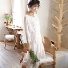 3/4-sleeve Midi Sleep Dress