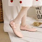 Bow Faux Pearl Mary Jane Shoes