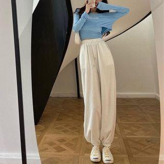 Long-sleeve Lettering T-shirt / Camisole Top / Pants / Set