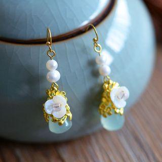Wedding Floral Gemstone Drop Earring