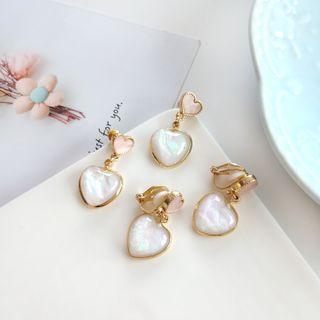Heart Resin Drop Earring