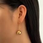 Polished Bead Alloy Dangle Earring 1 Pair - Gold - One Size