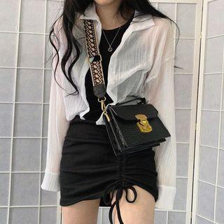 Halter Neck Mini Sheath Dress / Shirt