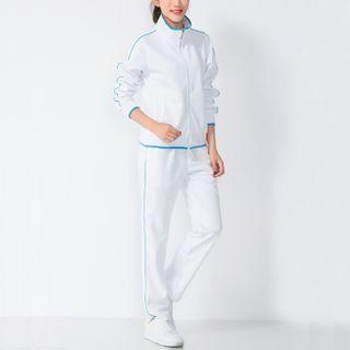 Couple Matching Short-sleeve Polo Shirt / Zipped Jacket / Pants / Set