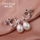Faux Pearl Clip-on Earrings