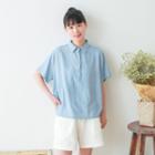 Short-sleeve Linen Polo Shirt