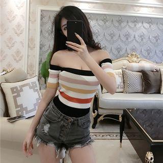 Cold Shoulder Short)sleeve Knit Top