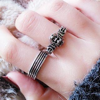 Sterling Silver Skull Layered Ring