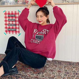 Varsity Letter Oversize Sweatshirt