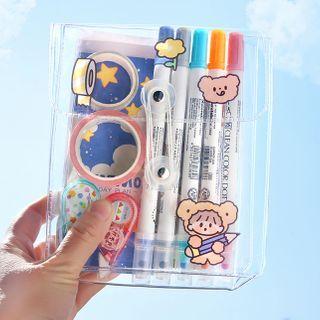 Transparent Pvc Pouch 1 Pc - Transparent - One Size