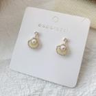 Faux Pearl Rhinestone Shell Dangle Earring 1 Pair - My30728 - Faux Pearl - Gold - One Size