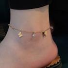 Butterfly Stainless Steel Bracelet Gold - One Size