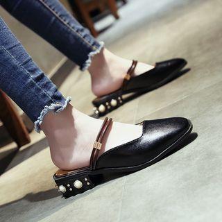 Two-way Square-toe Slide Sandals