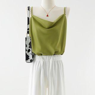 Chain Camisole Top / Wide Leg Pants