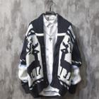 Reindeer Print Cardigan