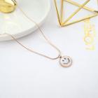 Smiley Face Necklace Xl3059 - As Shown In Figure - One Size