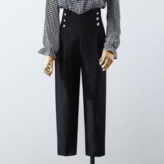 Wide Leg Dress Pants / Tie Neck Blouse