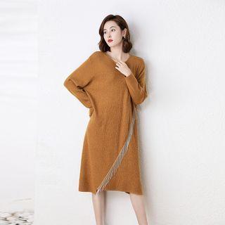 Metal Fringe Sweater Dress