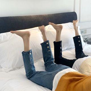 Button-up Cropped Jeans