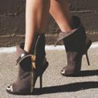 Peep Toe High Heel Short Boot