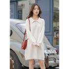 Collared Sweater Dress Off-white - One Size