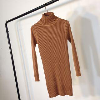 Long-sleeve Midi Sheath Knit Dress