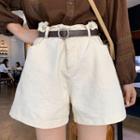 Wide-leg Shorts / Belt / Set