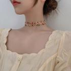 Floral Print Fabric Choker 1 Pc - Floral Print Fabric Choker - One Size